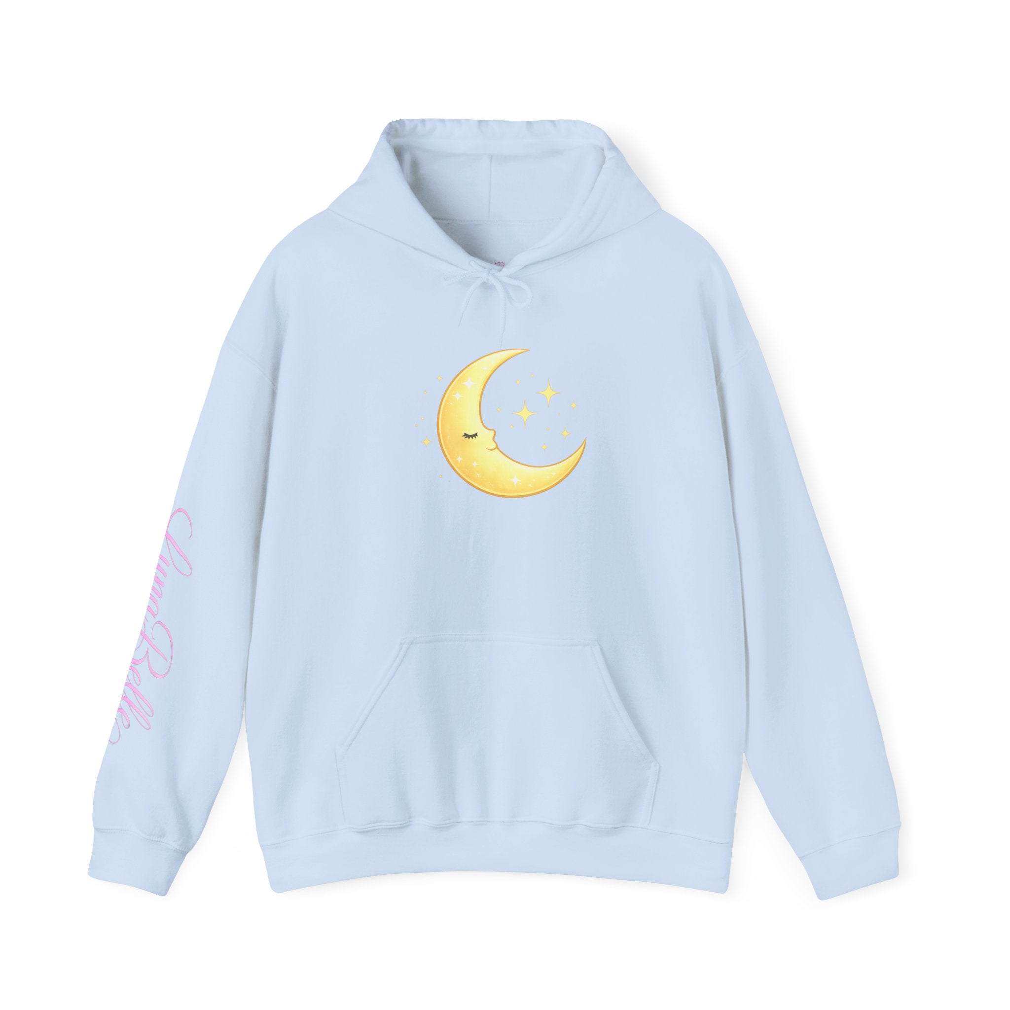 LunaBelle Golden Moon Hoodie – Soft Minimal Celestial Pullover