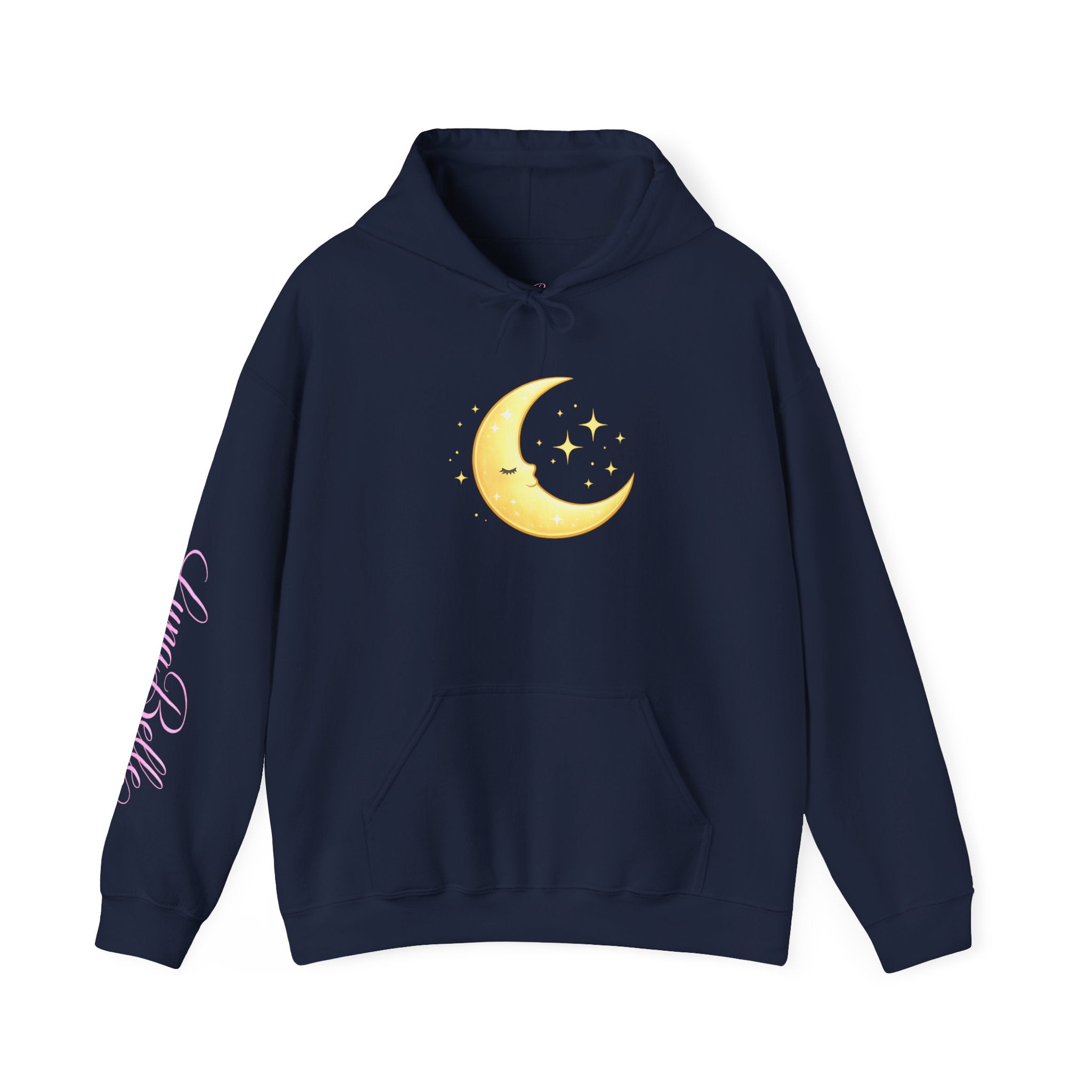 LunaBelle Golden Moon Hoodie – Soft Minimal Celestial Pullover