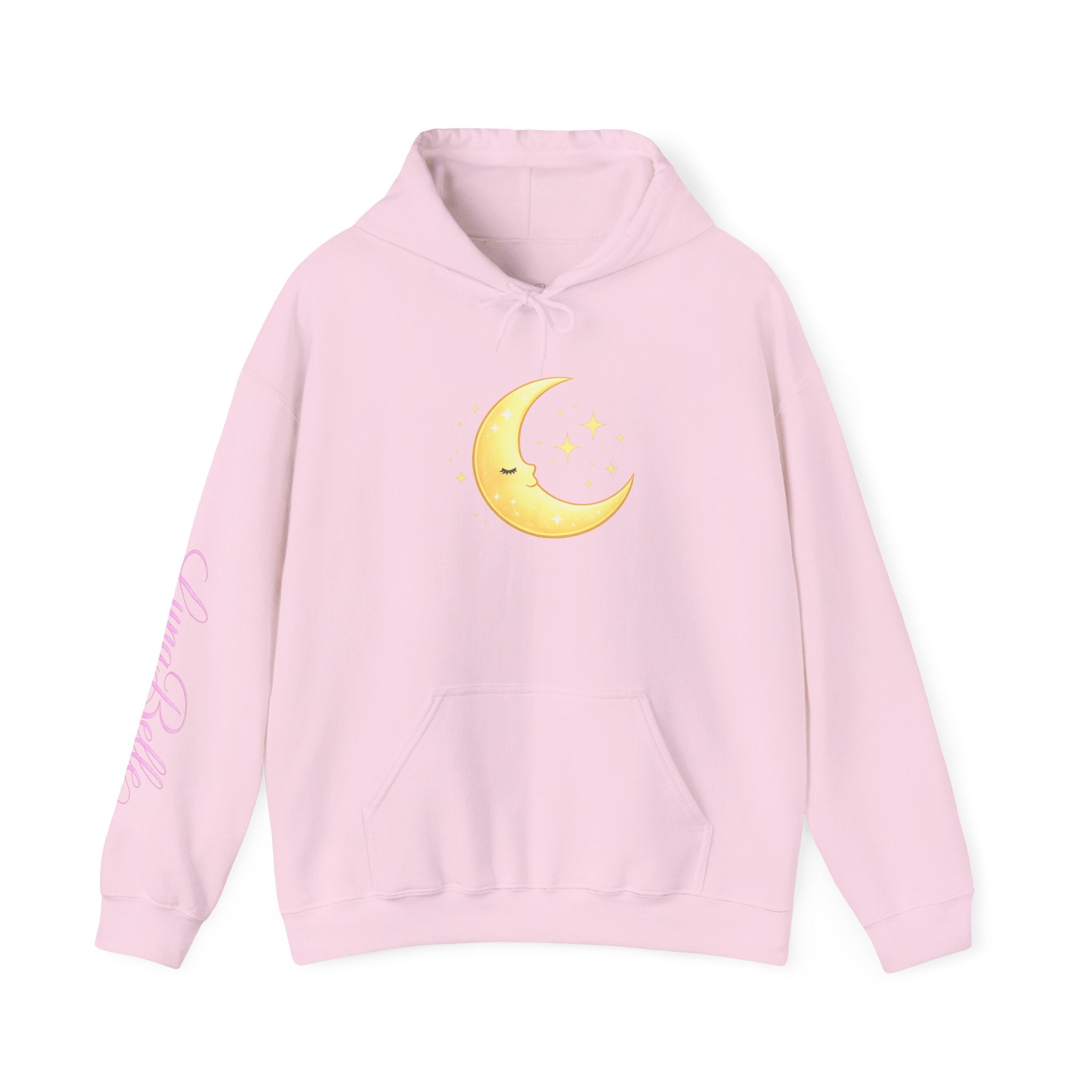 LunaBelle Golden Moon Hoodie – Soft Minimal Celestial Pullover