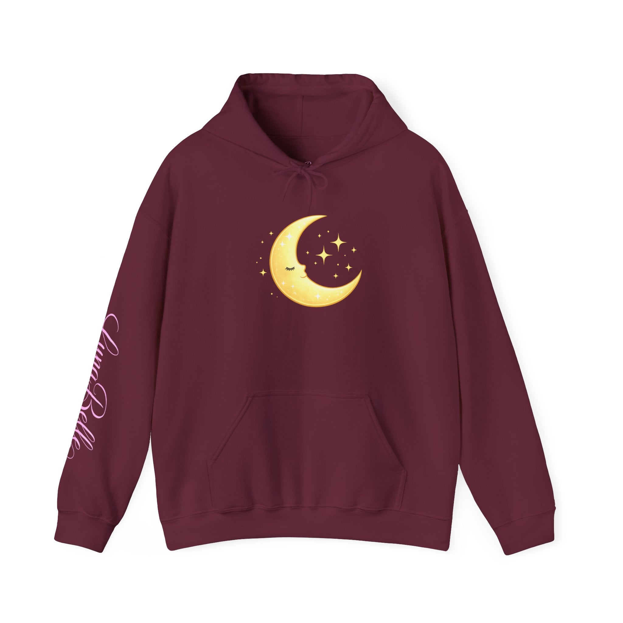 LunaBelle Golden Moon Hoodie – Soft Minimal Celestial Pullover