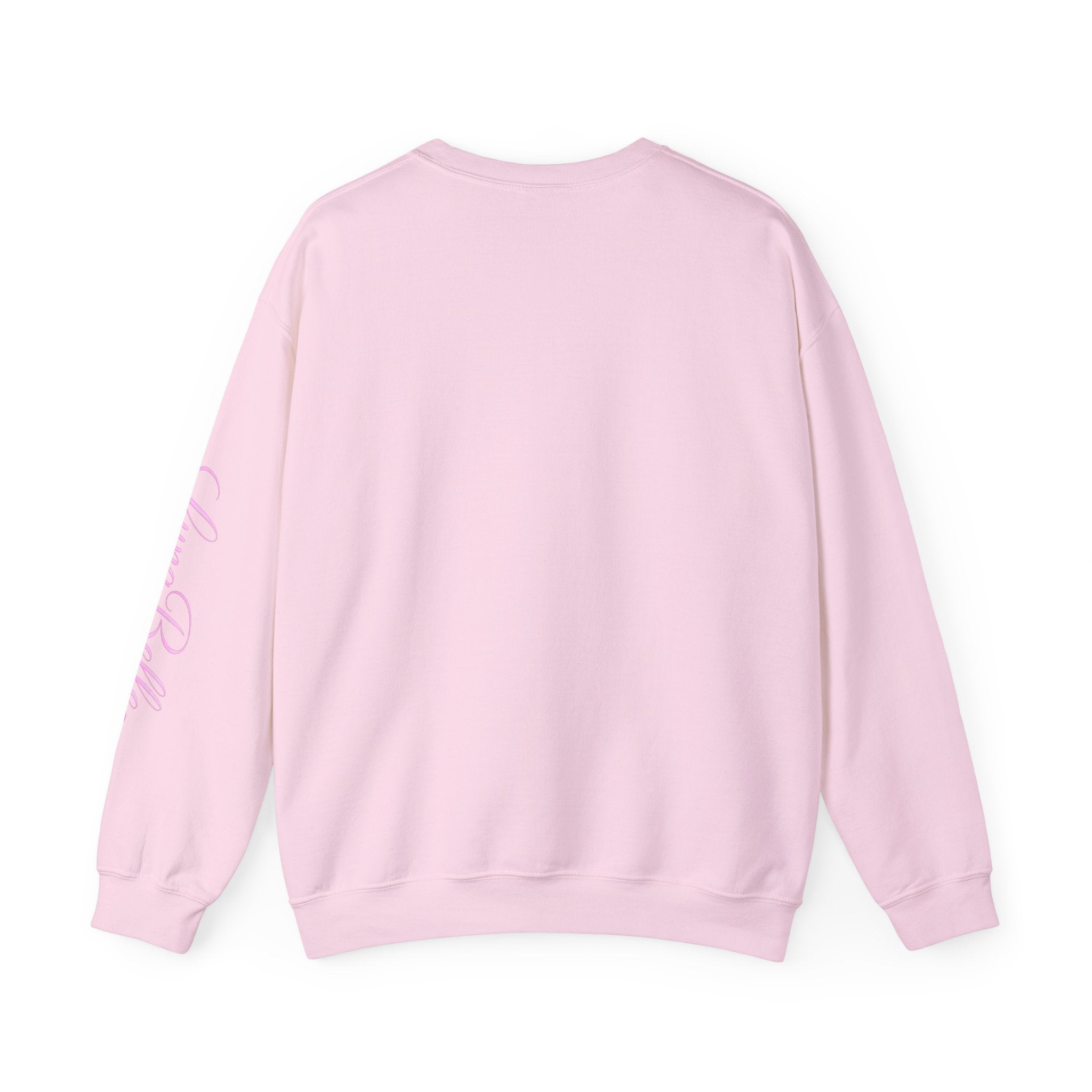 LunaBelle Dreamy Moon Floral Crewneck Sweatshirt – Soft Pink Graphic Pullover